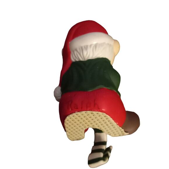 Vtg Earl Ralph Scooter Christmas Stocking Hangers Shelf Sitter Figurines 4.5" - Picture 10 of 12